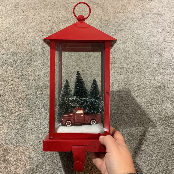 NWOB Balsam Hill Red Truck Lantern Stocking Holder - Picture 3 of 7